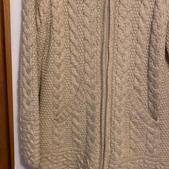 Women’s Zip Up Wool Sweater Size Small Made in Ireland - Picture 4 of 7
